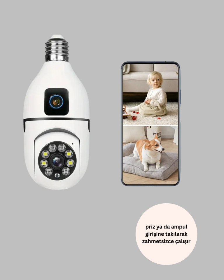 YamanHobi 1080P WiFi Ampul Kamera 2MP