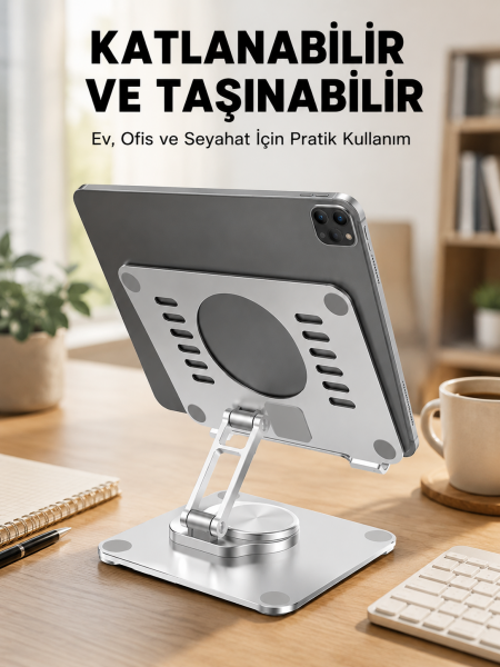 Taşınabilir Katlanır Tablet Braketi Masaüstü Stand Yeni Nesil - Lisinya