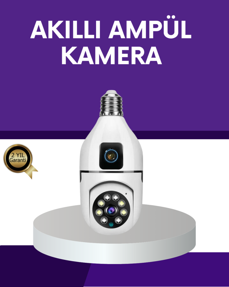 YamanHobi WiFi Ampul Güvenlik Kamerası 1080P 2MP Hareket Algılamalı