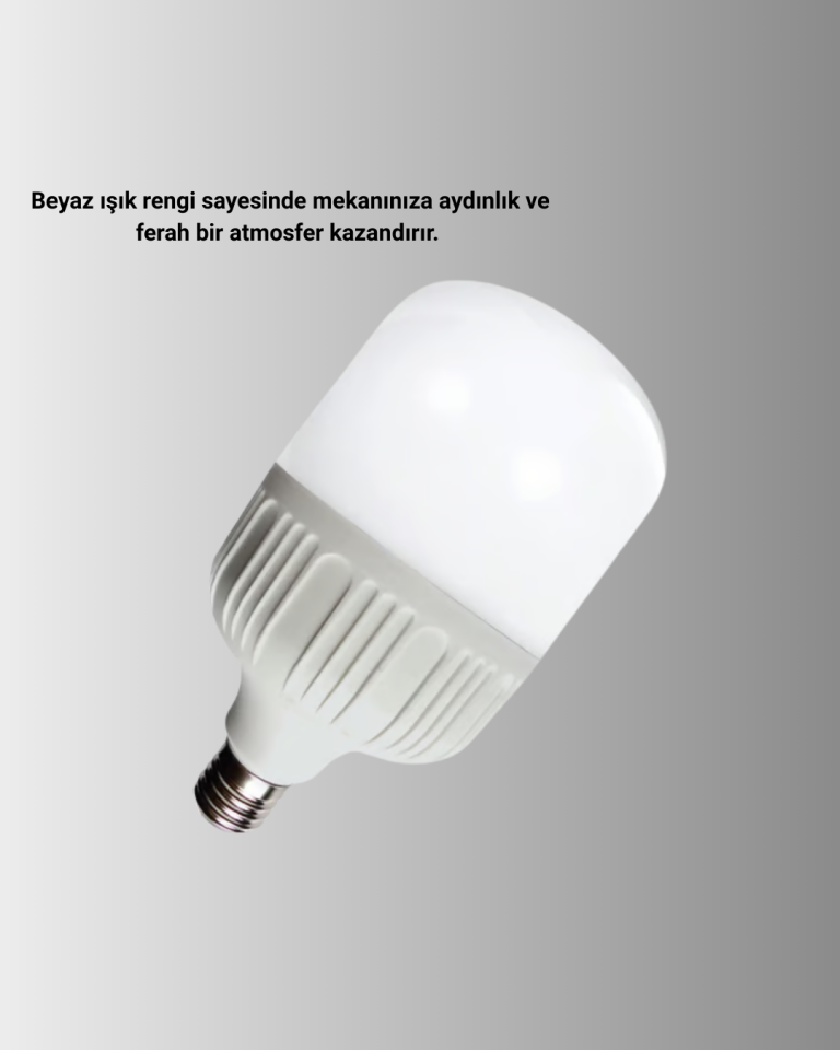 Şarjlı LED Torch Ampul 30 Watt Beyaz Işık Enerji Tasarruflu - Lisinya