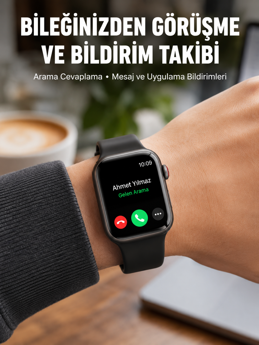 Arama Cevaplayabilen Akıllı Saat Bluetooth Bağlantılı Sosyal Medya Girişli Yeni Nesil - Lisinya