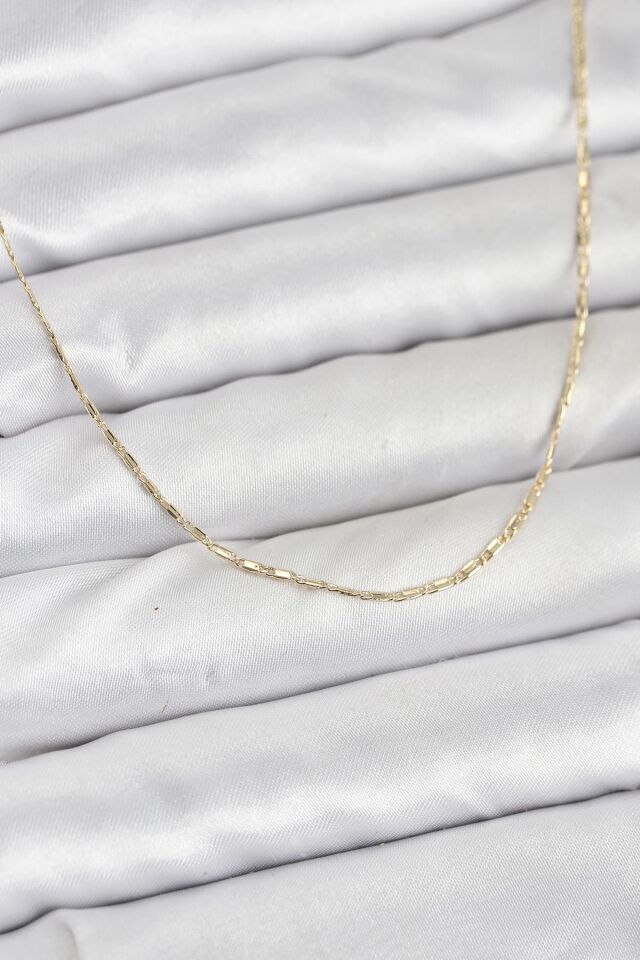 CM 14K Gold Renk Kesme Model 60 cm Kadın Kolye - Lisinya