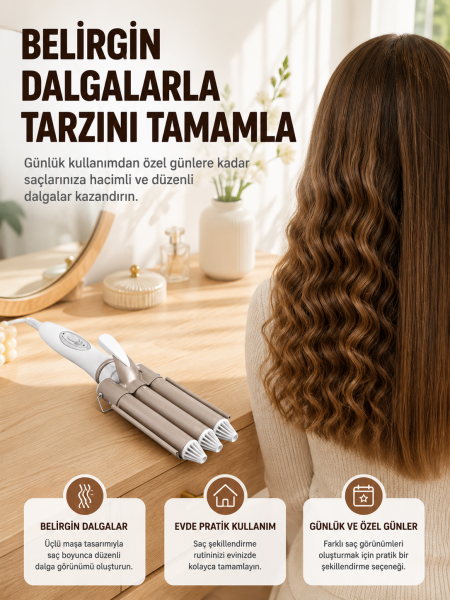 Profesyonel Kullanıma Uygun Bukle Maşası Yeni Nesil - Lisinya