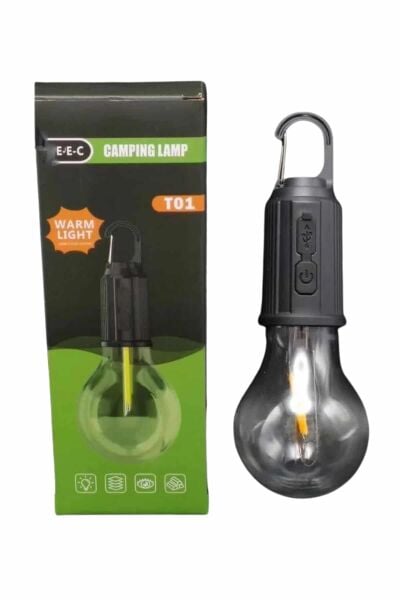 Şarjlı Dekoratif Kamp Lambası Askılı Ampul Led Işık Type-C Girişli - Lisinya