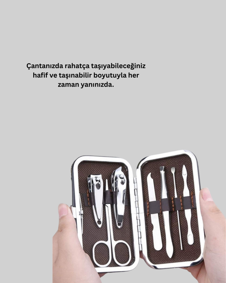 Tırnak ve Kaş Bakımına Özel Paslanmaz Çelik Set - Lisinya
