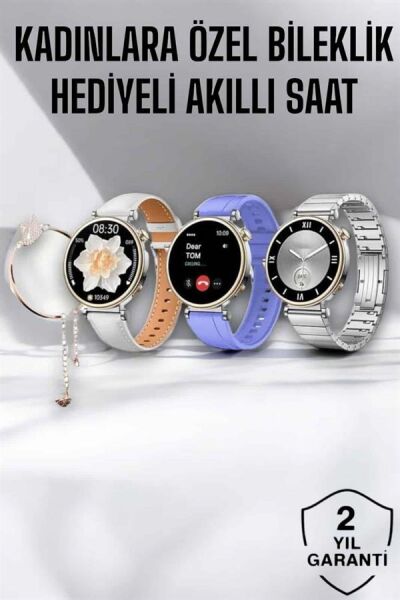 Akıllı Saat Bileklik Hediyeli Arama Cevaplayan Bluetooth Bağlantılı