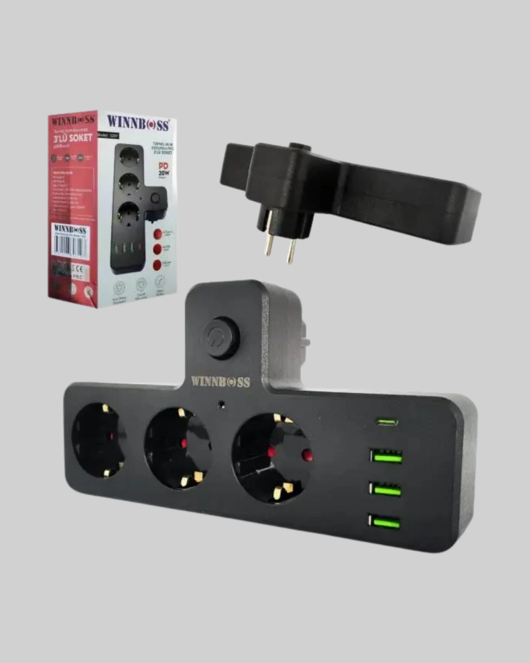 Masa Üstü Çoklu Priz USB ve Type-C Çıkışlı Güç Dağıtıcı - Lisinya