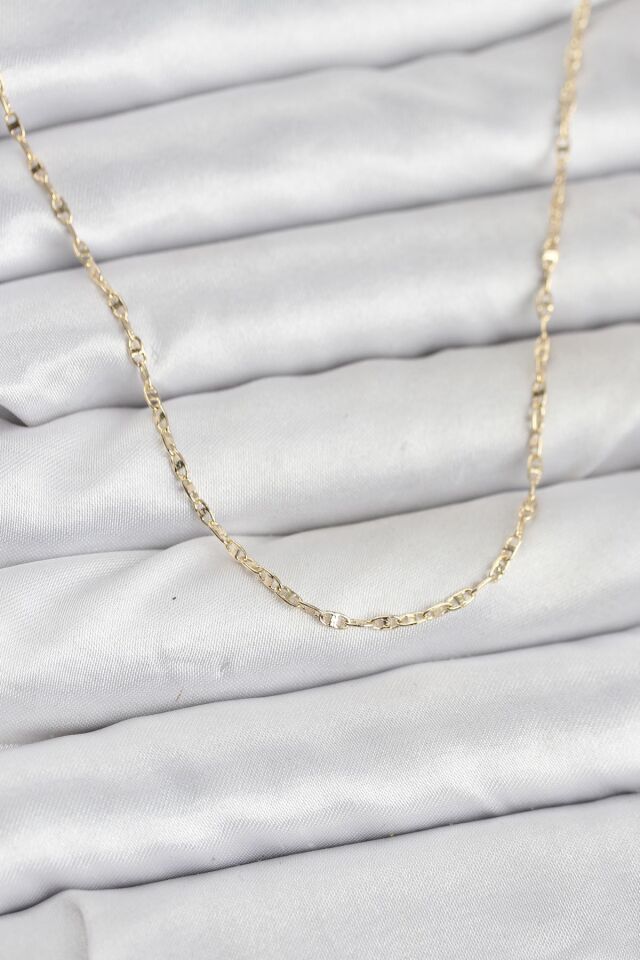 CM 14K Gold Renk Gemici Zincir Model 60 cm Kadın Kolye - Lisinya
