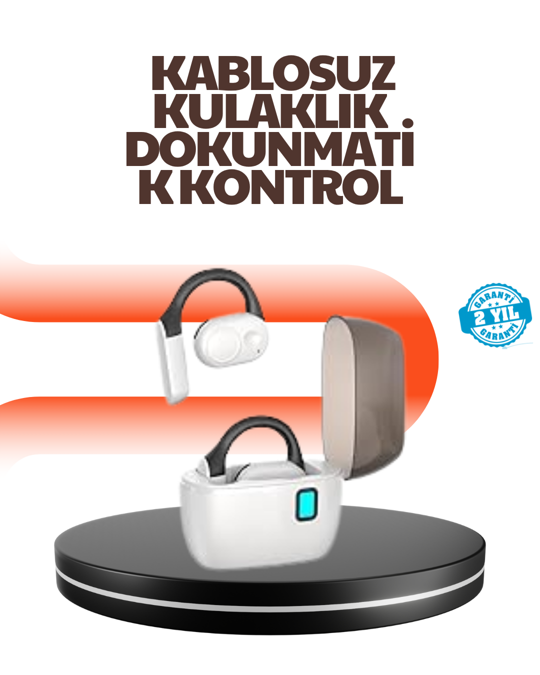 Bluetooth 5.0 Kulak İçi Kulaklık – Güçlü Bas, Uzun Pil Ömrü, Şarj Kutulu Tasarım - Lisinya