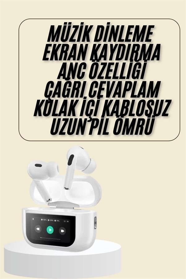 Dokunmatik Ekranlı Bluetooth Kulaklık TWS İOS Android Tüm Telefonlara Uyumlu Kulaklık - Lisinya