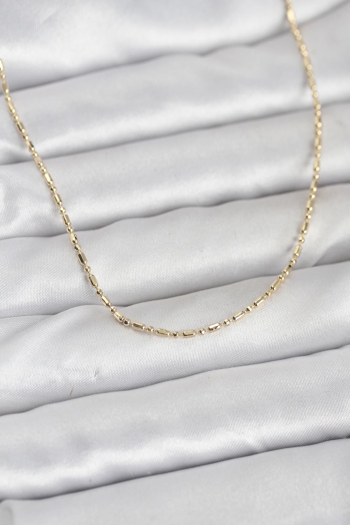 CM 14K Gold Renk Zincirli 60 cm Kadın Kolye - Lisinya