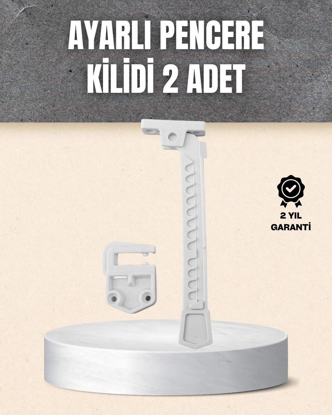 Kolay Montajlı Pencere Açılma Sınırlayıcı 2’li Set - Lisinya