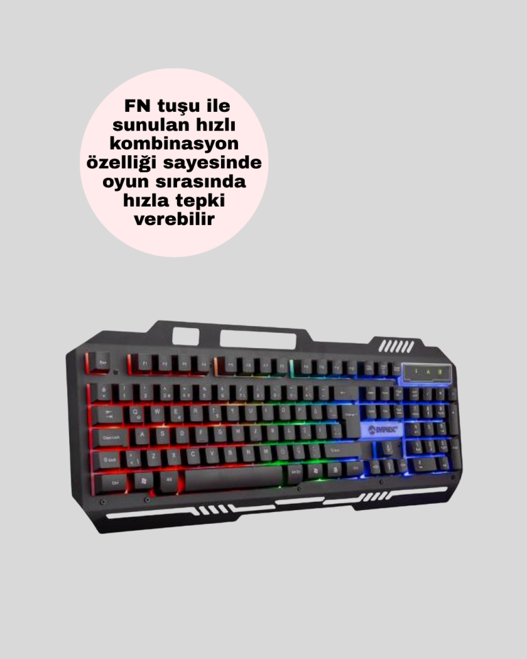 Gaming Klavye ve Mouse Seti PG8018 – Dayanıklı Tuşlar-YamanHobi