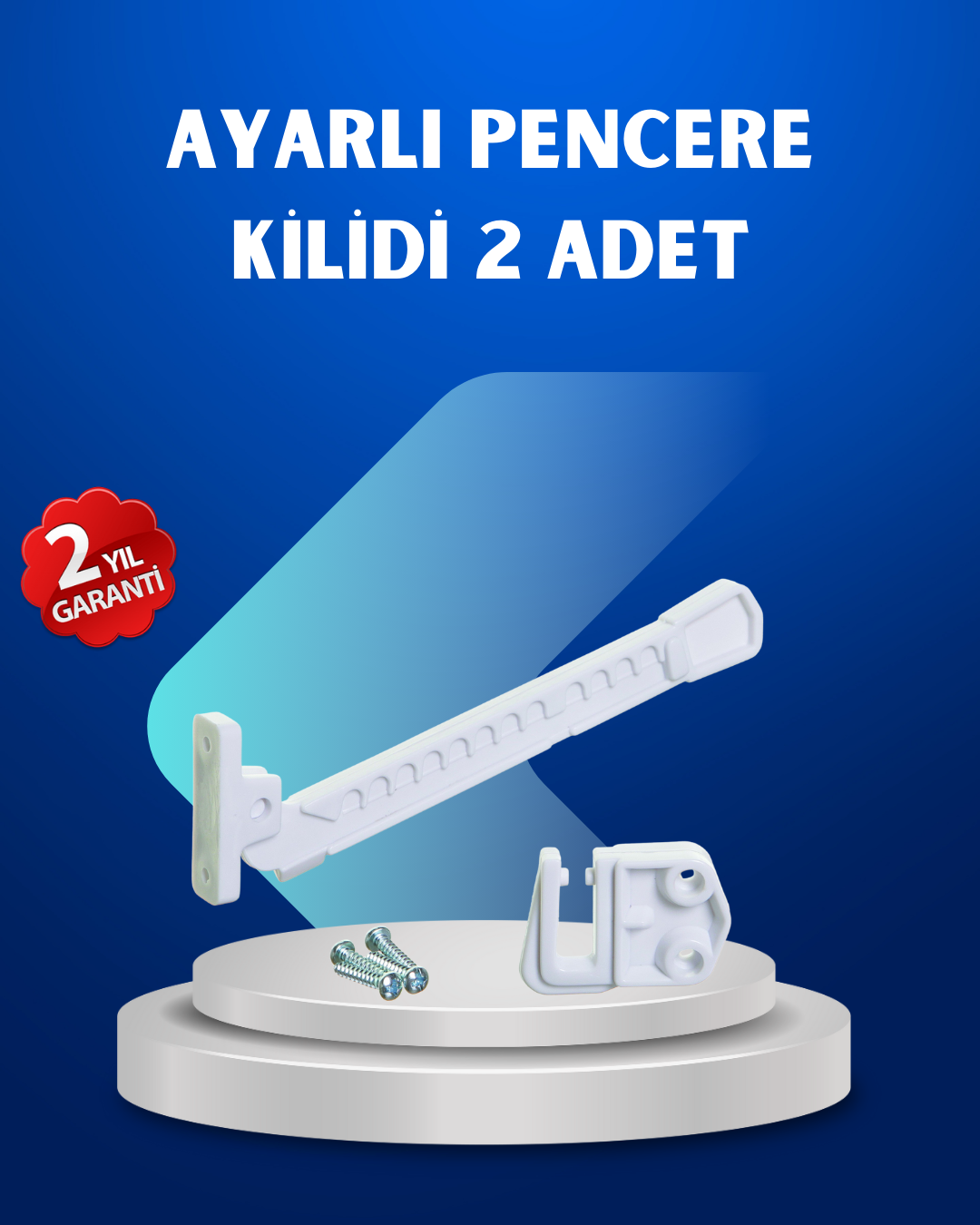 Pencere Güvenlik Kilidi Açılma Sınırlayıcı Aparat 2 Adet - Lisinya