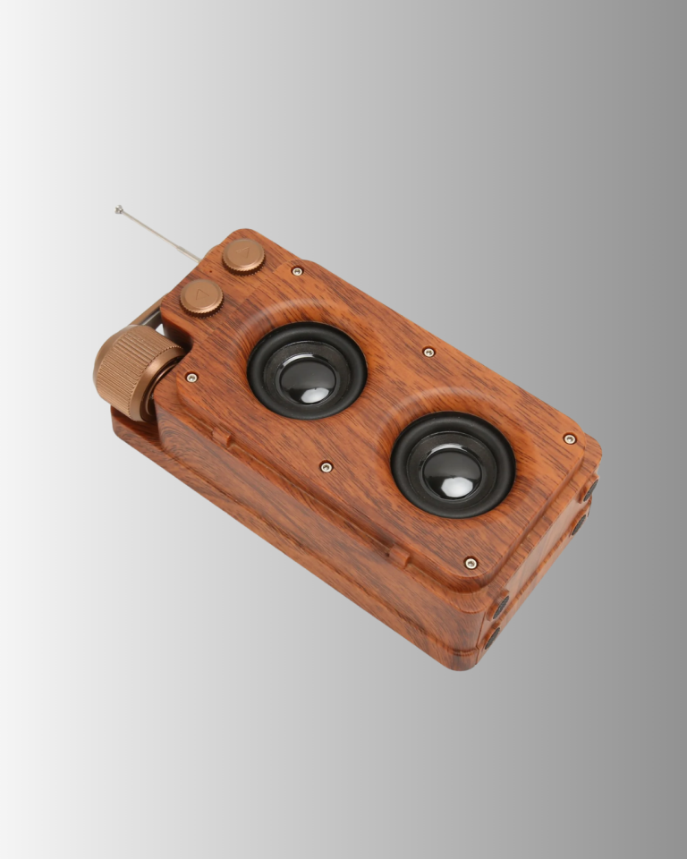YamanHobi Retro Bluetooth 5.1 Hoparlör 2x5W 1800 mAh Kahverengi