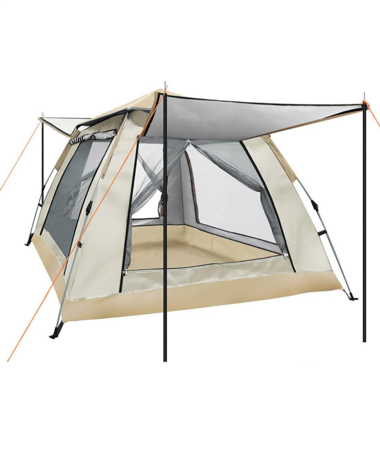 Güneşlikli Kamp Çadırı 240x240x160 cm 6 Kişilik Kolay Kurulum Outdoor - Lisinya