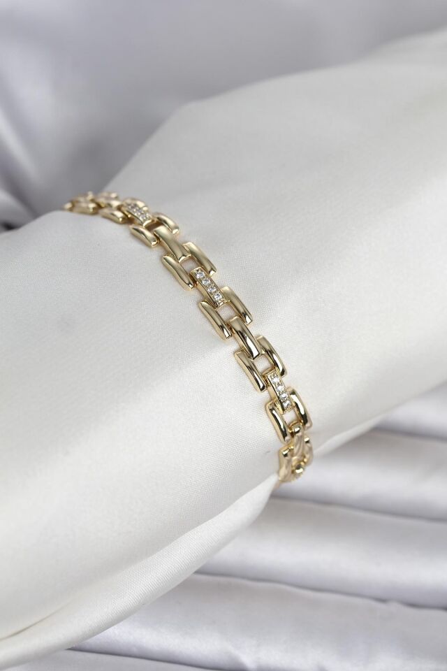 Xuping Zincir Model Gold Renk Kadın Bileklik - Lisinya