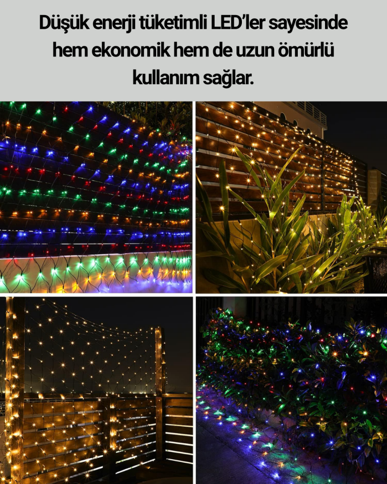 Dekoratif LED Çelenk Işık 8 Farklı Aydınlatma Modu - Lisinya