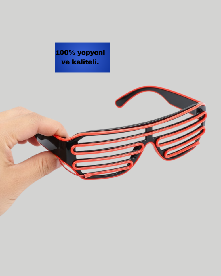 NEON GÖZLÜK KIRMIZI - Lisinya