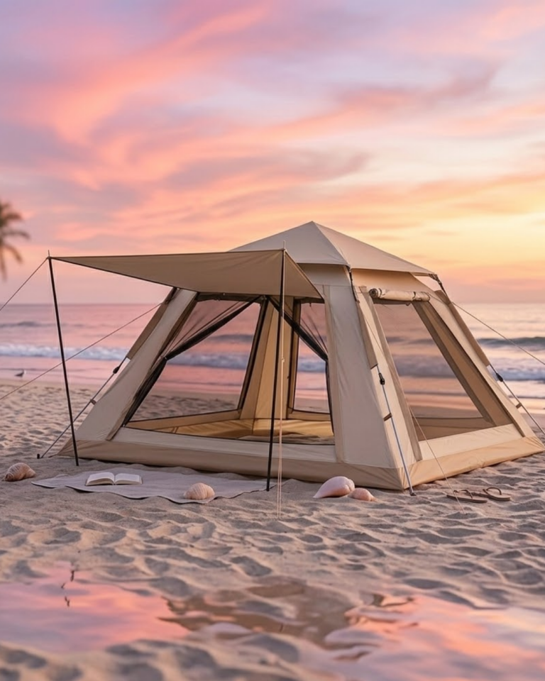 Büyük Aile Kamp Çadırı 240x240x160 cm Gölgelikli 6 Kişilik Outdoor Çadır - Lisinya