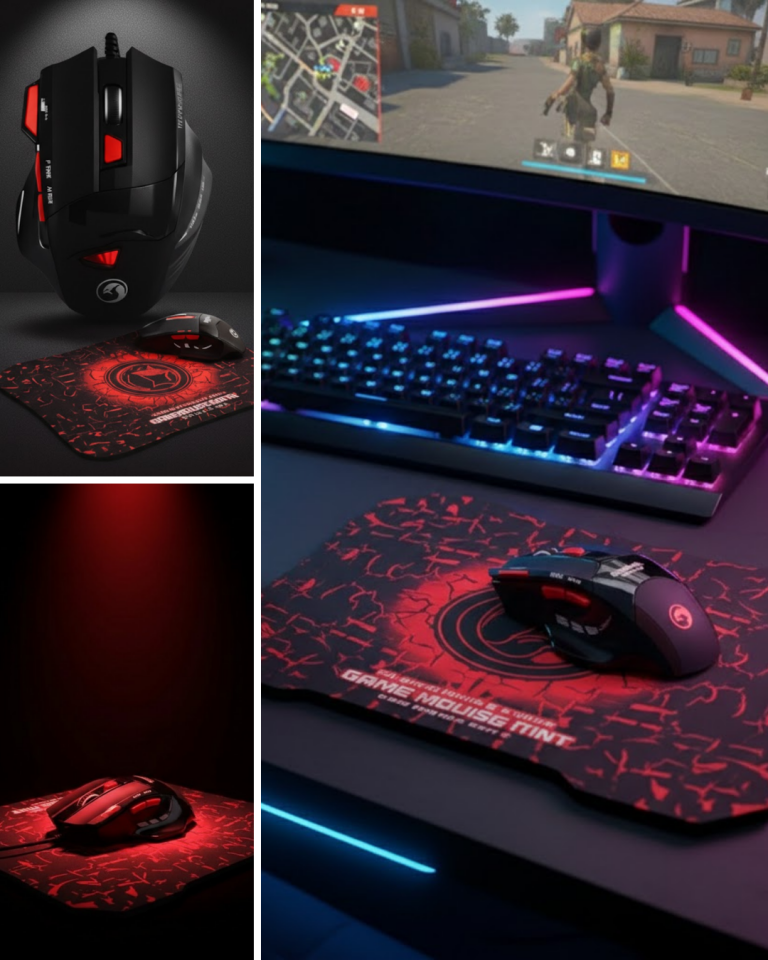 Ergonomik Gaming Mouse ve Mousepad 3 DPI Ayarlı LED Işıklı Tasarım - Lisinya