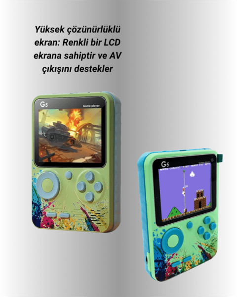 G5 Taşınabilir Retro Oyun Konsolu – Çocuk ve Yetişkinler İçin