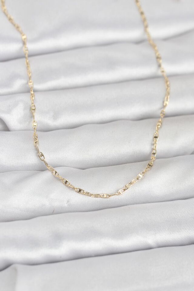 CM 14K Gold Renk Gemici Zincir Model 60 cm Kadın Kolye - Lisinya