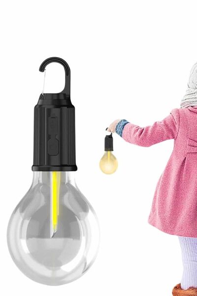 Şarjlı Aydınlatma Ampul Tasarımlı Ambians Işık Askılı Kamp Lambası - Lisinya