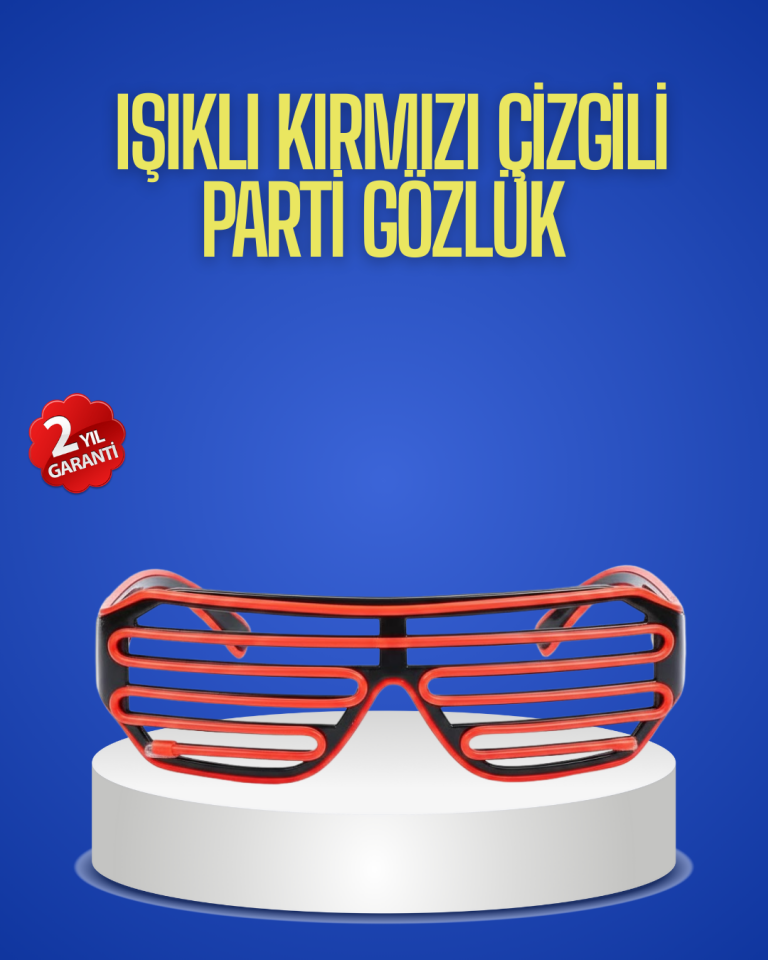 Gece Organizasyonları İçin Renkli LED Gözlük - Lisinya