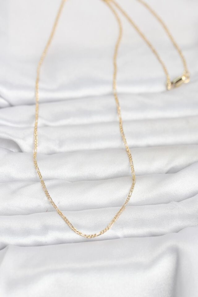 CM 14K Gold Renk 60 cm Zincirli Kadın Kolye - Lisinya