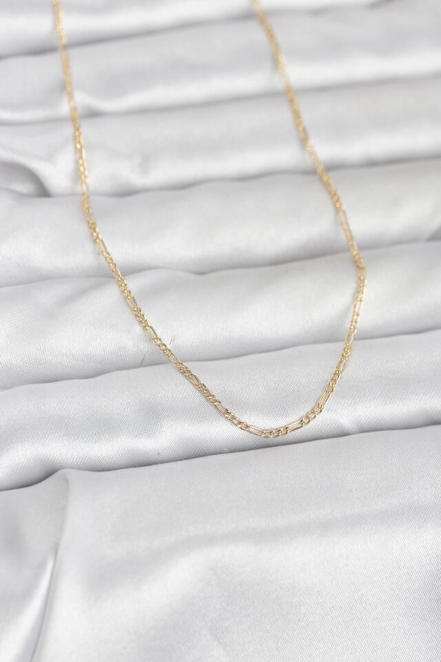 CM 14K Gold Renk 60 cm Zincirli Kadın Kolye - Lisinya