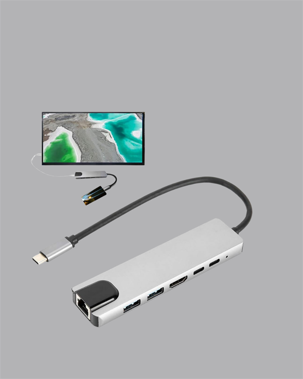 Alüminyum Gövdeli Type‑C HDMI & Ethernet Adaptör – Tak & Çalıştır - Lisinya