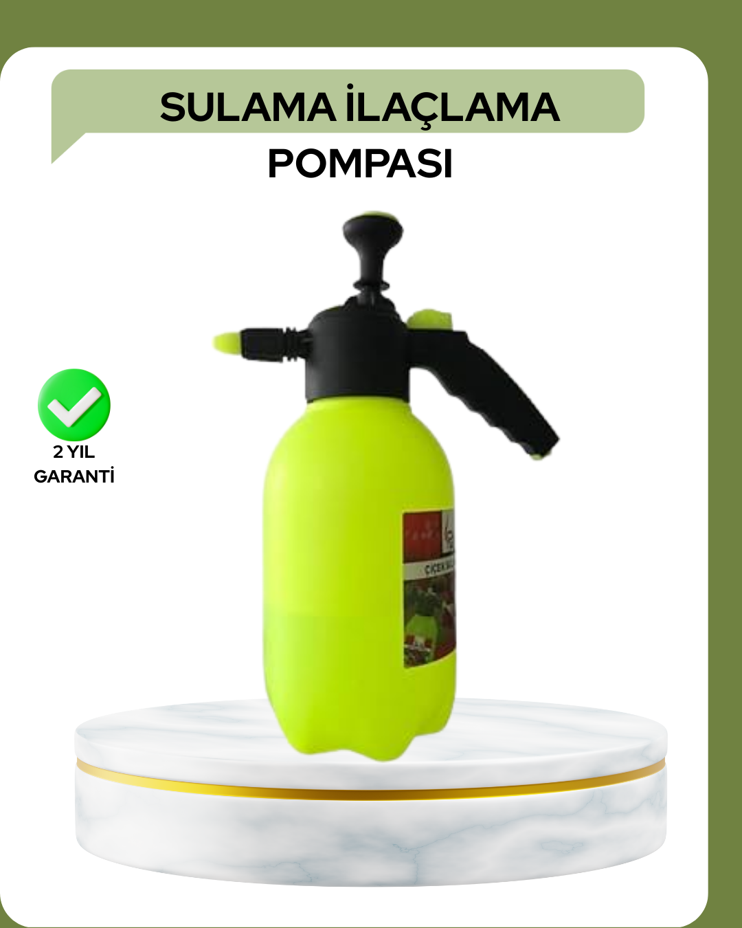2 Litre Püskürtücü Bakır Nozullu Ayarlı Sprey Temizlik ve Bahçe - Lisinya