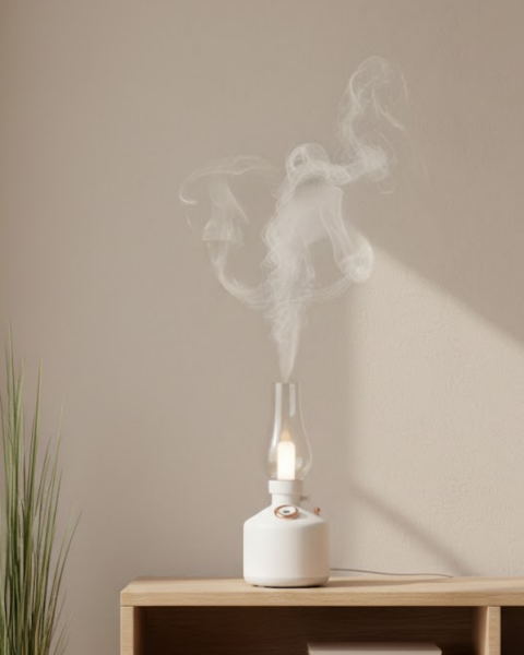 USB Şarjlı Gaz Lambası Modeli Nano Mist Aromaterapi Nemlendirici 280 ml - Lisinya