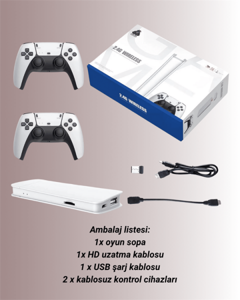 M15 Retro Konsol – 20.000 Oyunlu, Çift Gamepadli, 4K HDMI