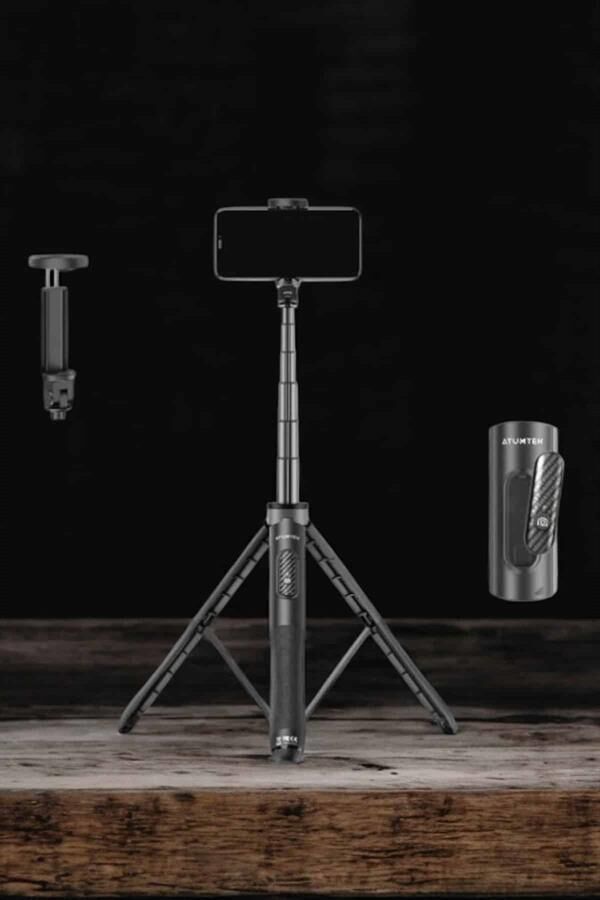Tripod Kablosuz Bluetooth Bağlantılı Selfie Çubuğu 360 Derece Dönebilen - Lisinya