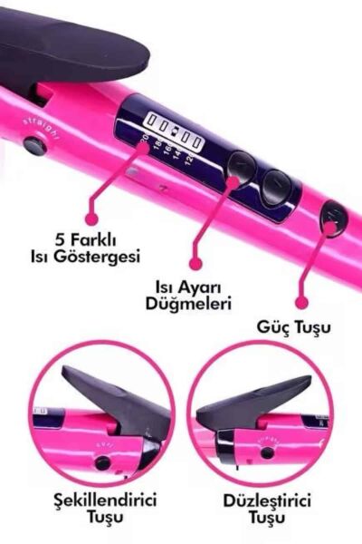 Saç Düzleştirici Şekillendirici Saç Maşası İkili Şekillendirici Isı Ayarlı