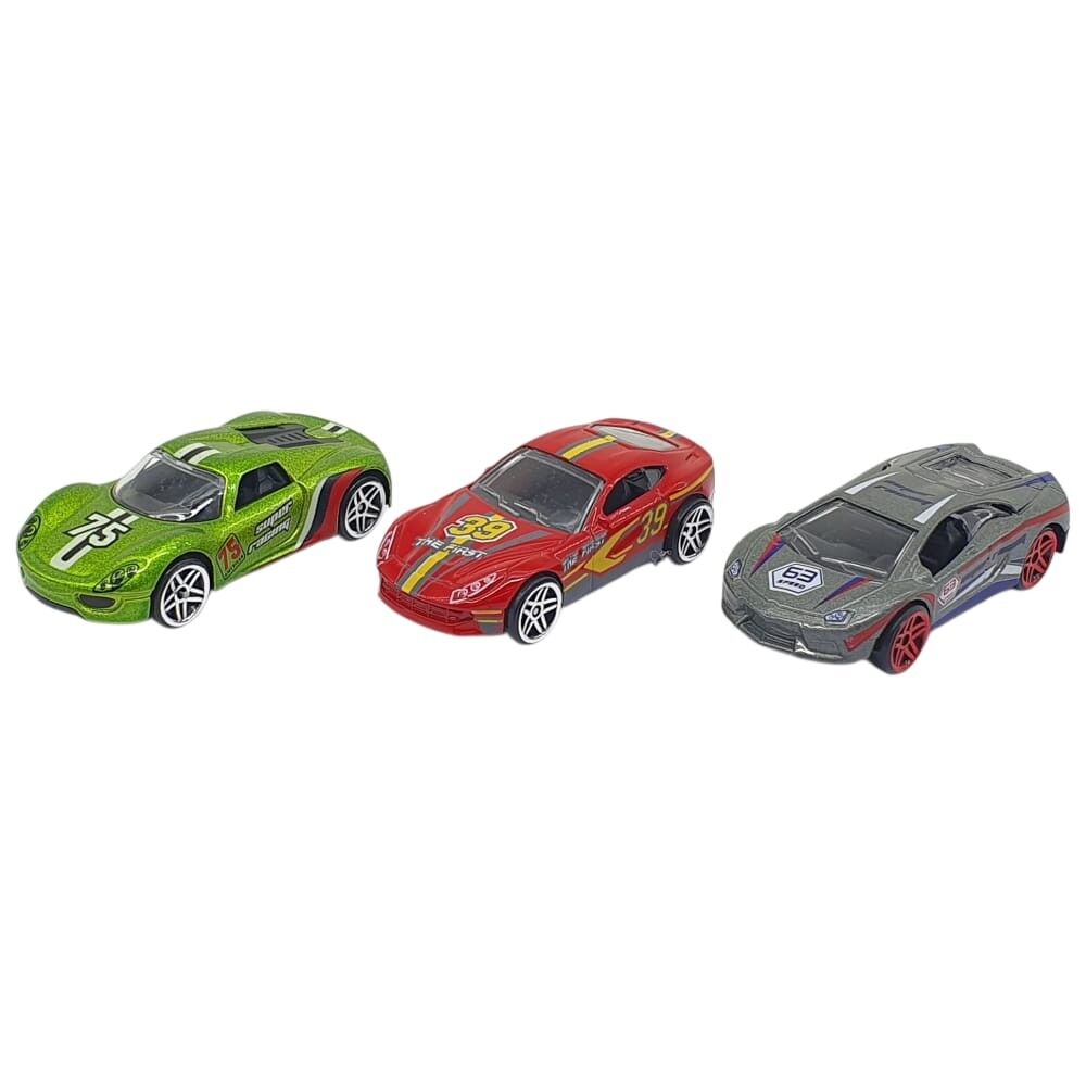 3'lü Araba Yarış Seti - Die Cast - DS045 (Lisinya)