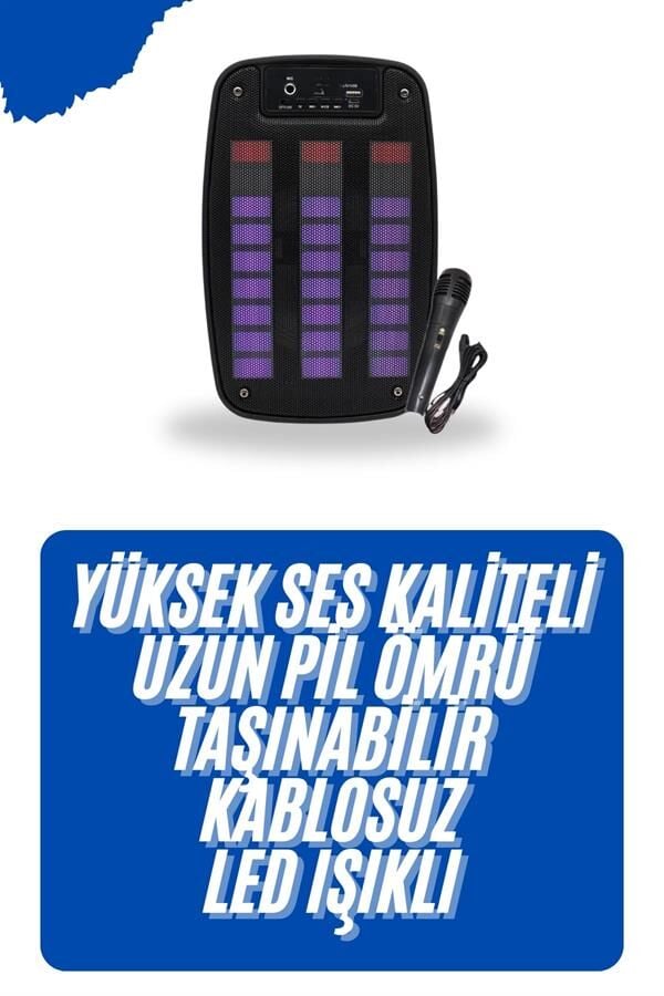 Kablosuz Hoparlör İOS ve Android Uyumlu Şarjlı SD Kart Girişli Bluetooth Hoparlör - Lisinya