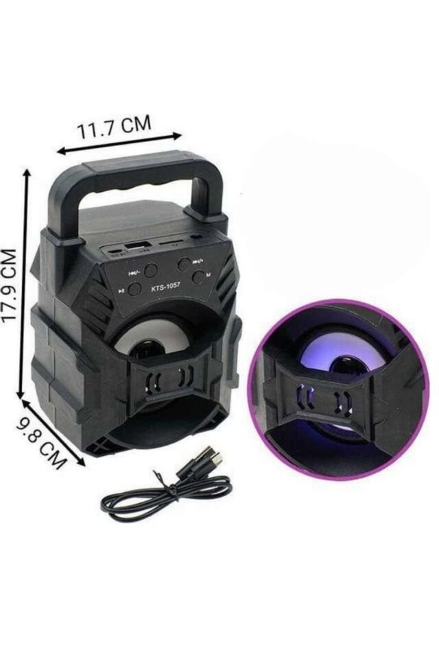 YamanHobi 5W FM Radyolu Bluetooth Hoparlör 80 dB Taşınabilir Siyah