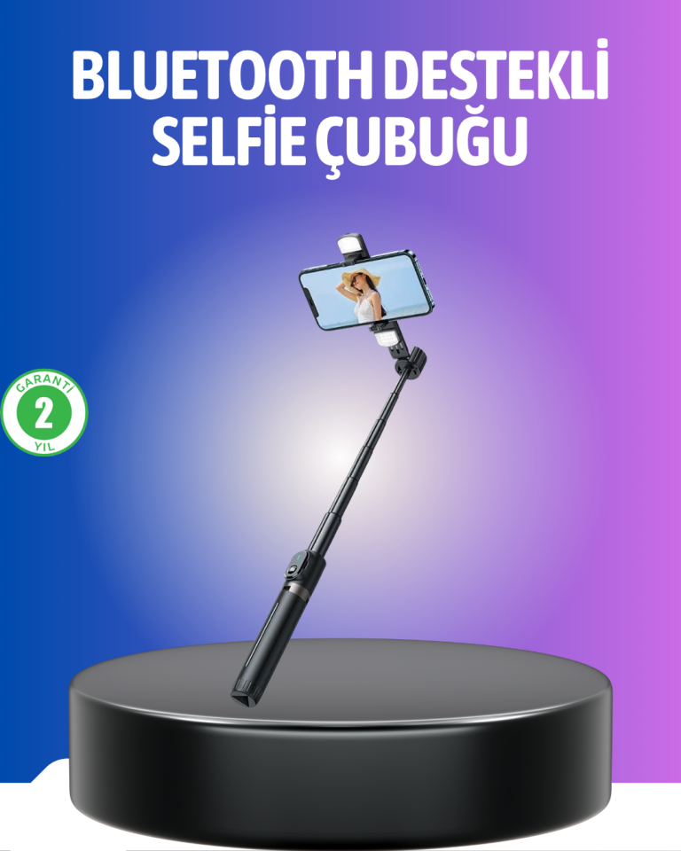 Bluetooth Selfie Çubuğu – Uzaktan Kumandalı - Lisinya