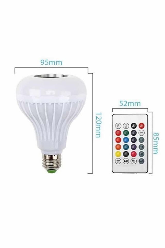 Bluetooth Hoparlör Akıllı Rgb Led Işık Renk Değiştirme Ses Bombası Ampül Görünümlü - Lisinya