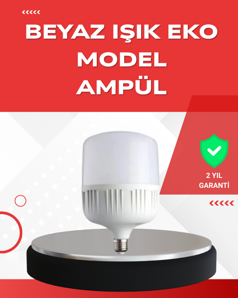 Elektrik Kesintileri İçin Şarjlı LED Ampul 30W E27 Beyaz Işık - Lisinya