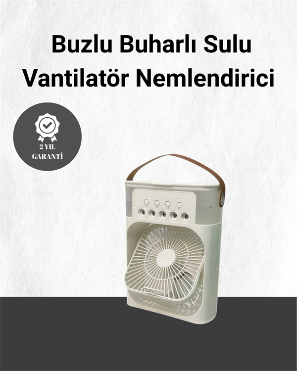 Spreyli Mini Masaüstü Fan | 500ML Su Hazneli, 3 Kademeli Soğutucu - Lisinya