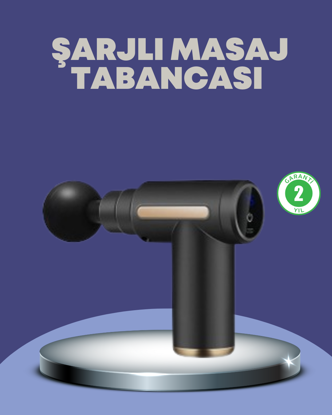 Sporcu Kas Masaj Tabancası 6 Kademe Güçlü Titreşim 4 Başlık Şarjlı Masaj Aleti - Lisinya
