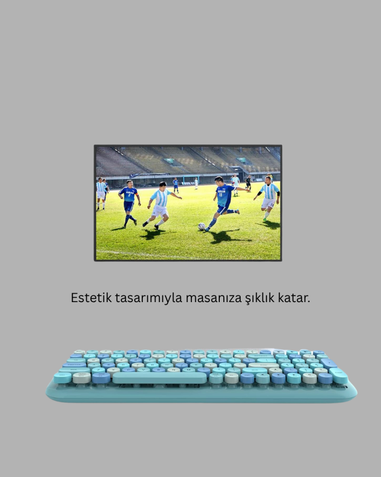 Kablosuz Klavye Mouse Seti mavi - Lisinya
