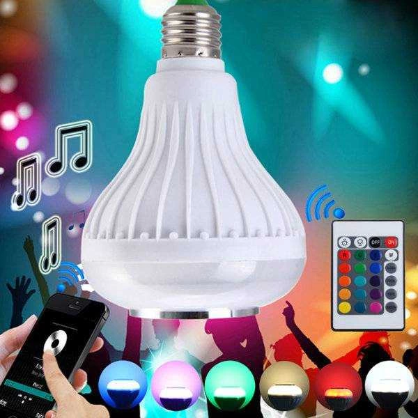 Hoparlör ve Led Lamba Uzaktan Kumandalı Ampül ( Lisinya )