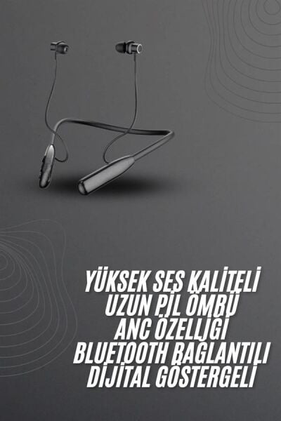 100 Saat Bluetooth Kulaklık Dijital Göstergeli ANC Özelliği Kablolu