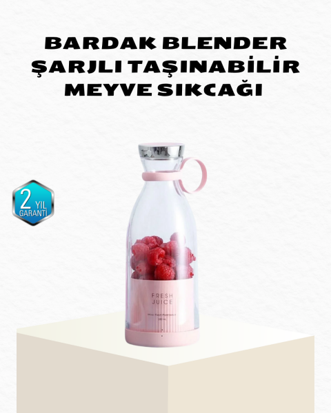 Kablosuz Taşınabilir Mini Blender – USB Şarjlı, 1200mAh