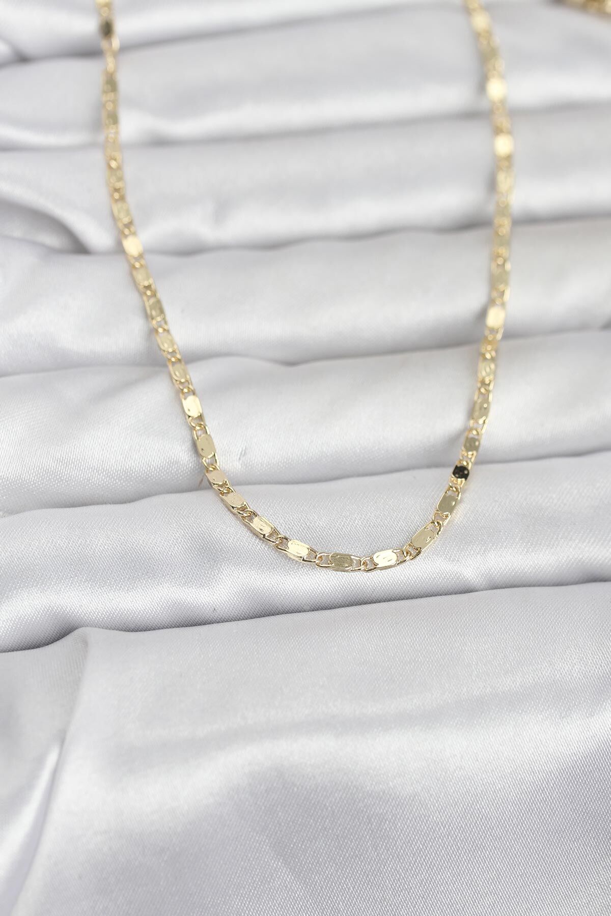 CM 14K Gold Renk Ezme Zincir 60 cm Kadın Kolye - Lisinya